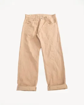 022-SCKB - 10oz "Khaki Beige" Selvedge Chino - Relax Straight