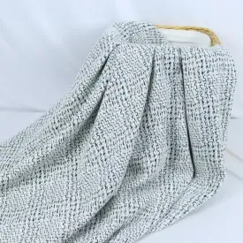 54/56" 270GSM Black and White Irregular Patterned Cotton/Polyester/Spandex Knit Jacquard Fabric by the Yard