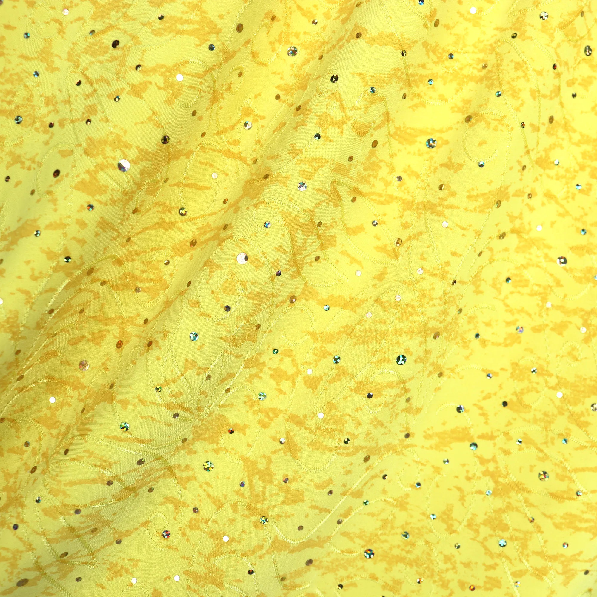58-60" 2-color Speckled Design Polyester Single Spandex Knit Jacquard Fabric with Spangles by the Yard