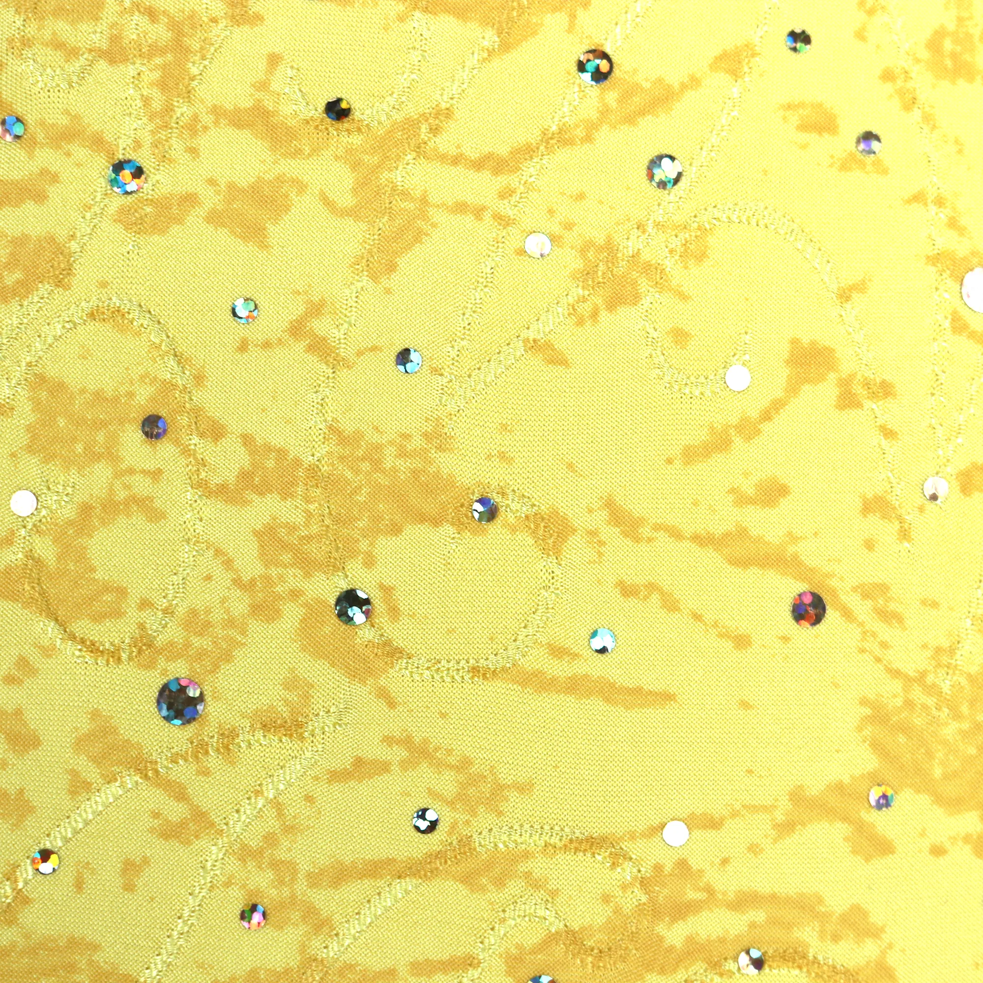 58-60" 2-color Speckled Design Polyester Single Spandex Knit Jacquard Fabric with Spangles by the Yard