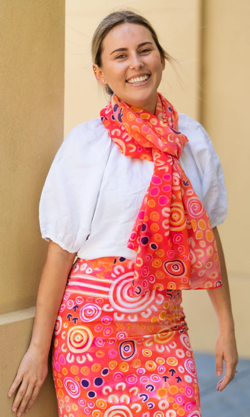 Aboriginal Art Scarf Ngayt Poonan