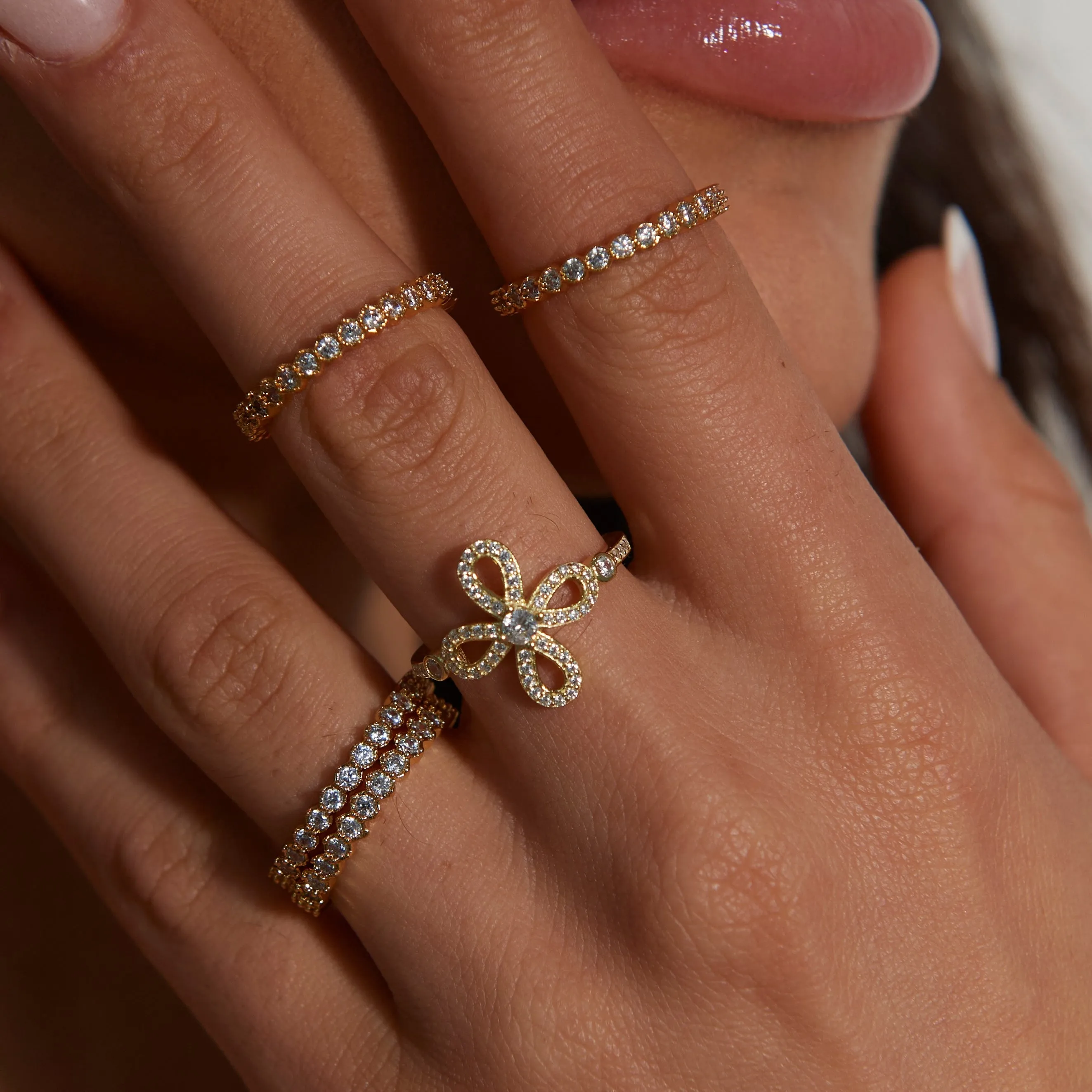 Chantel CZ Flower Ring