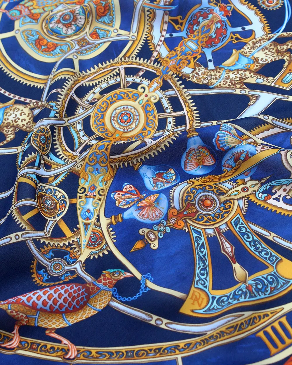 Clockwork Blue Large Scarf