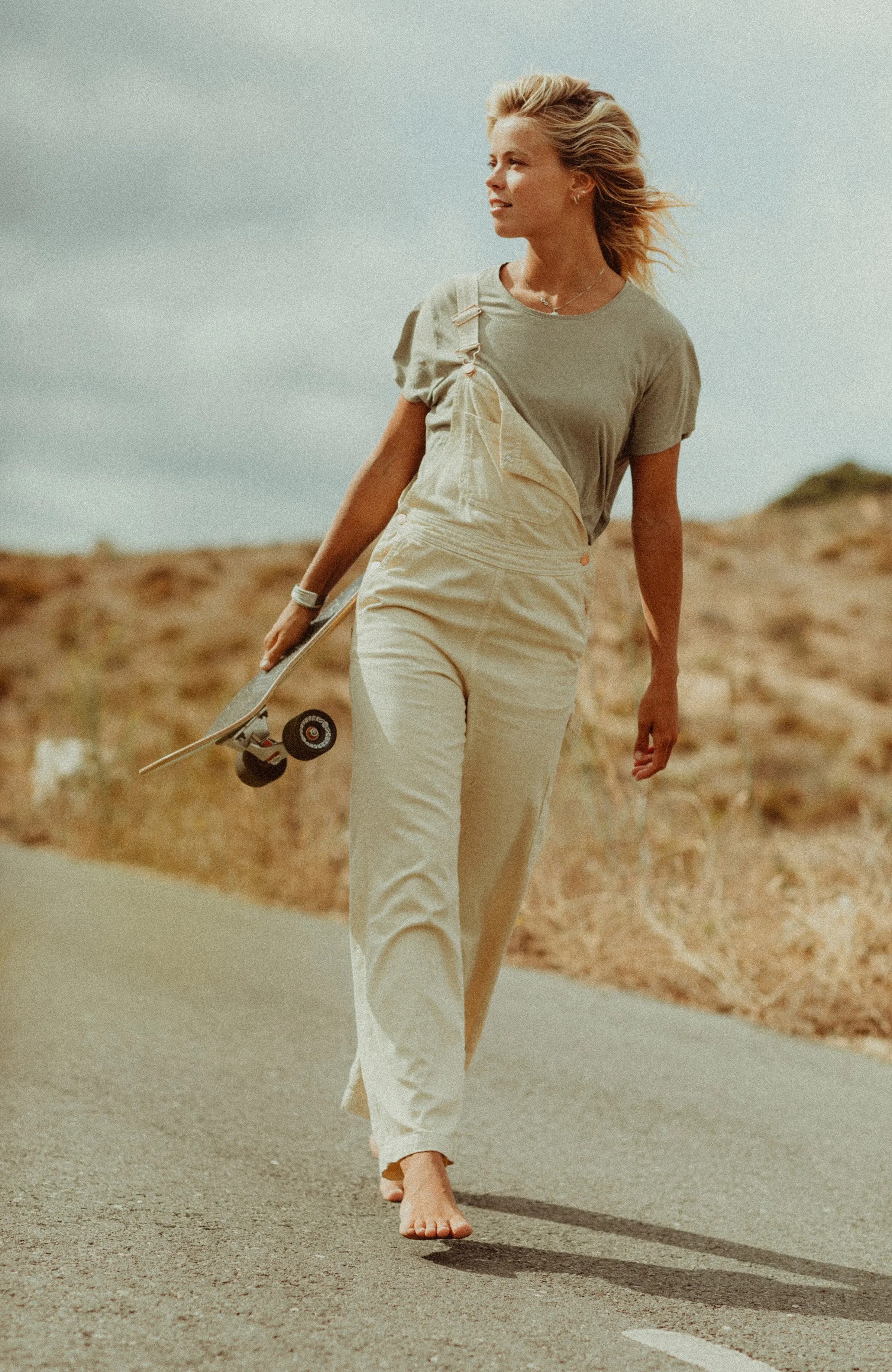 Koa Twill Dungarees | Bleached Sand