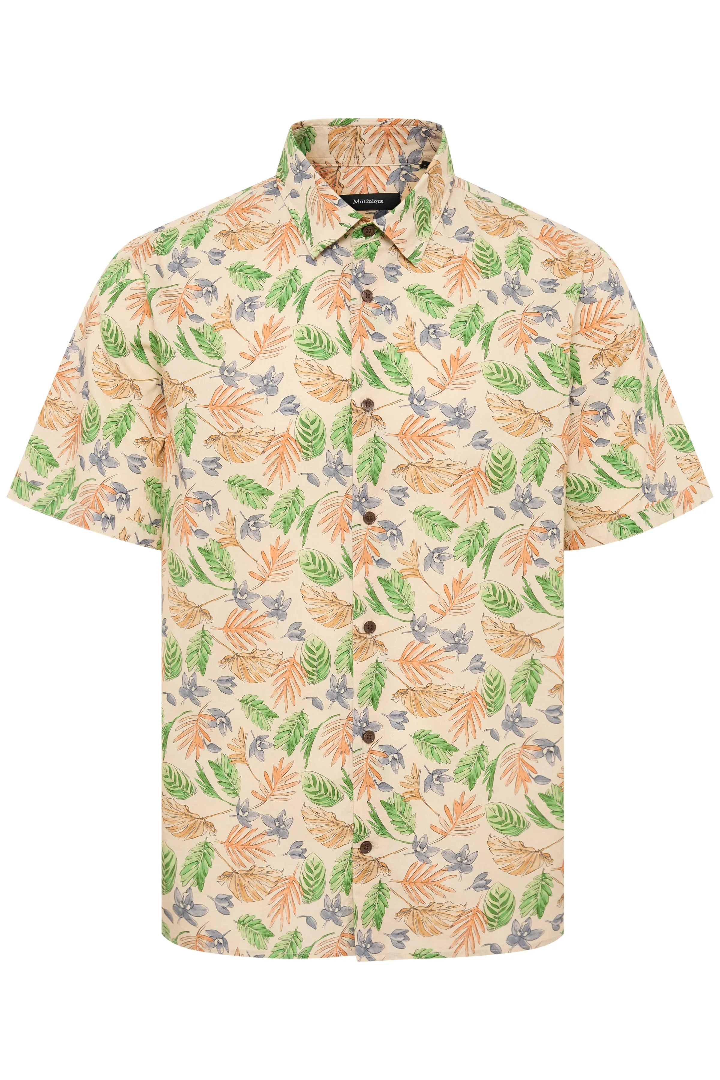 Matinique® MAKlampo BB Luxury Print S/S Shirt/Off White - HS24 SALE