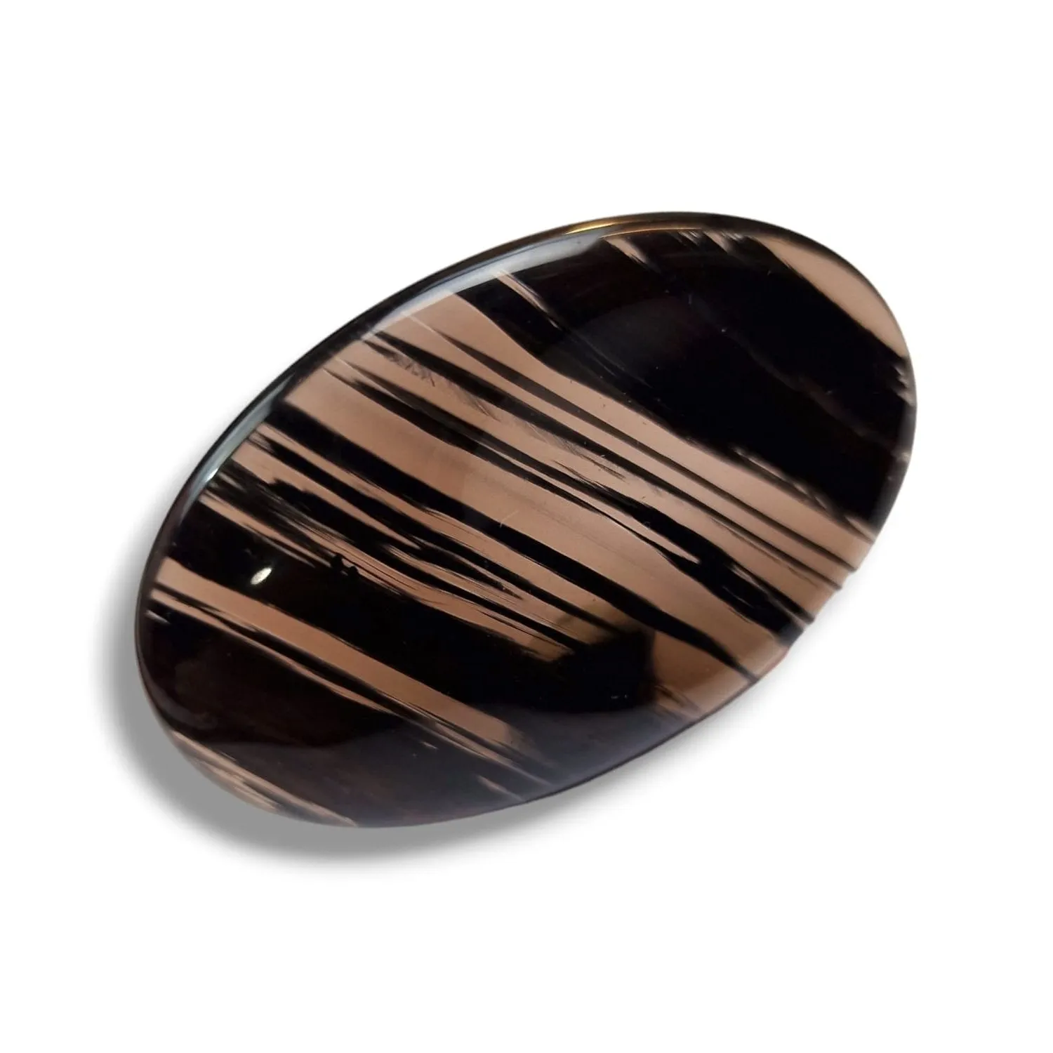 Midnight Lace Obsidian Thumb Stone | Grounding, Protective, & Spiritually Calming