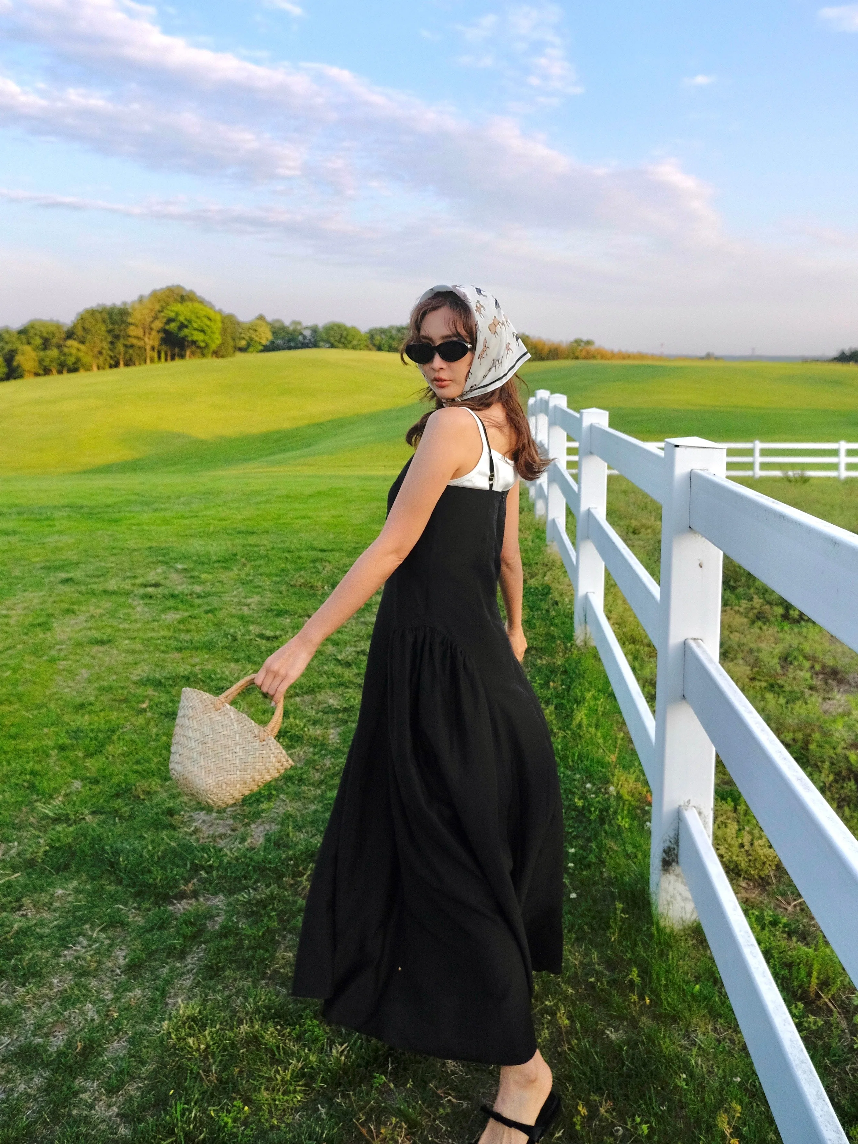Midnight Talks Silky Long Dress
