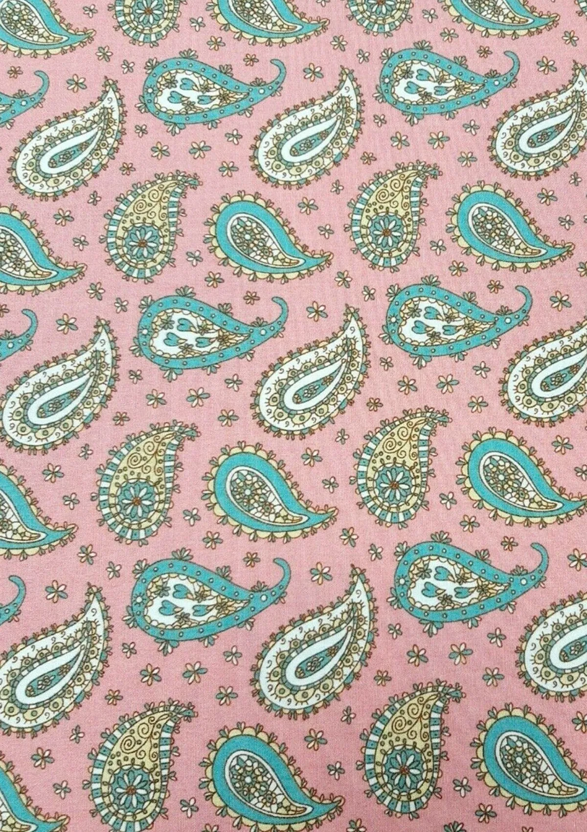 Paisley Cotton Printed Fabric Poplin 45" Width ROSE & HUBBLE BRANDED D#1