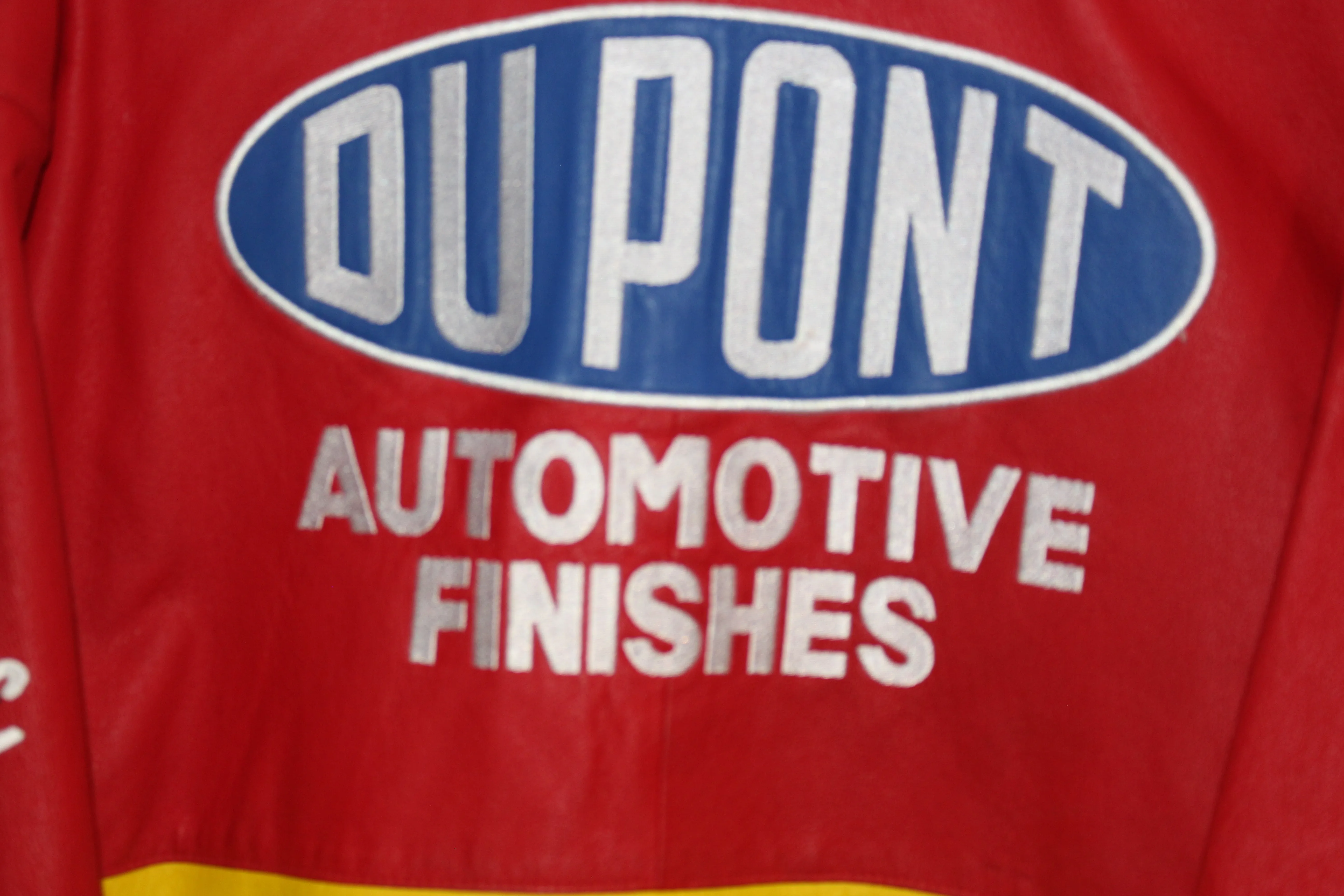 Rare DuPont Racing Rainbow Series NASCAR Jeff Gordon #24 Leather Chase Authentics Jacket (L)