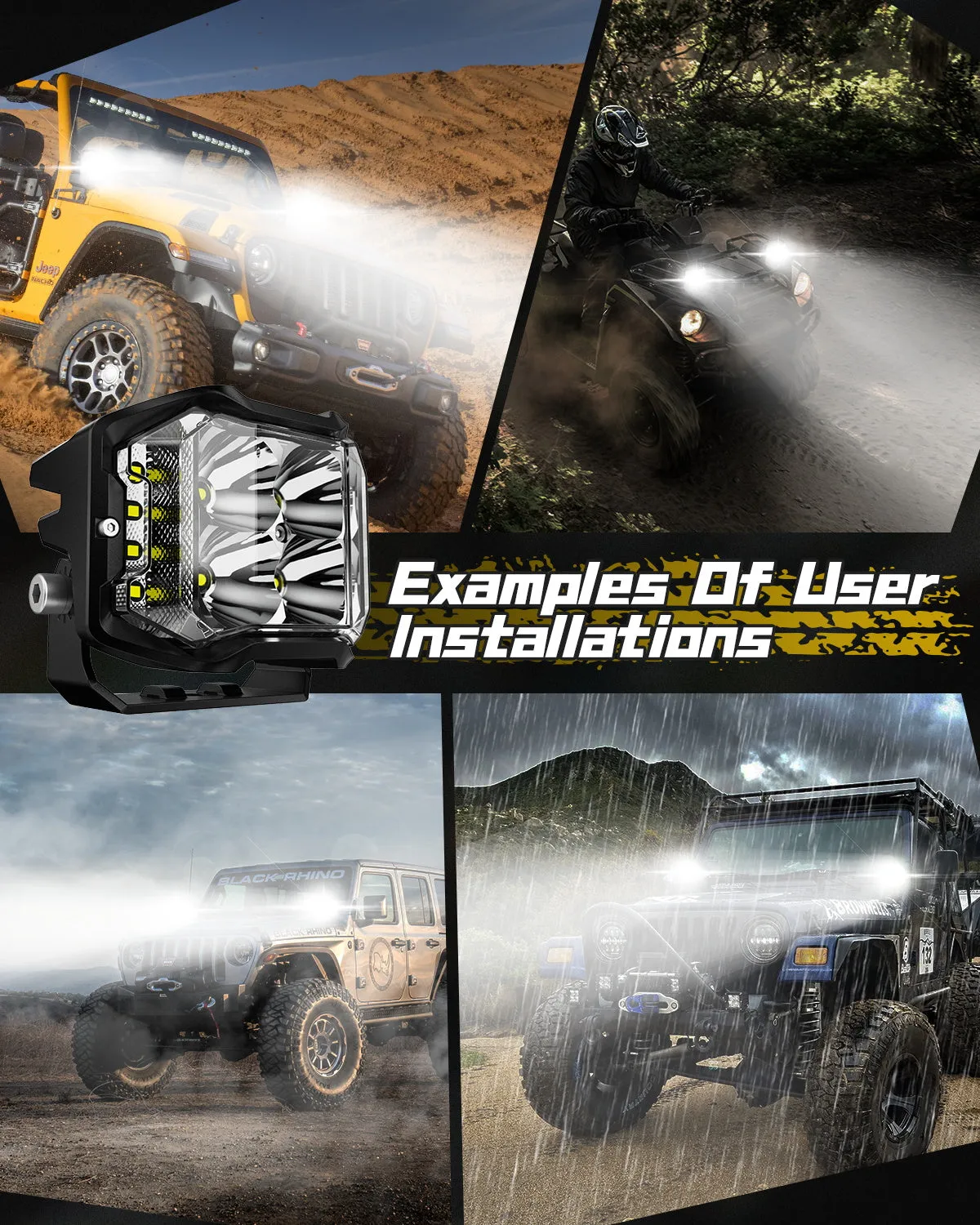 Rock Series | 4-inch LED Pod Spotlights with Side Lights