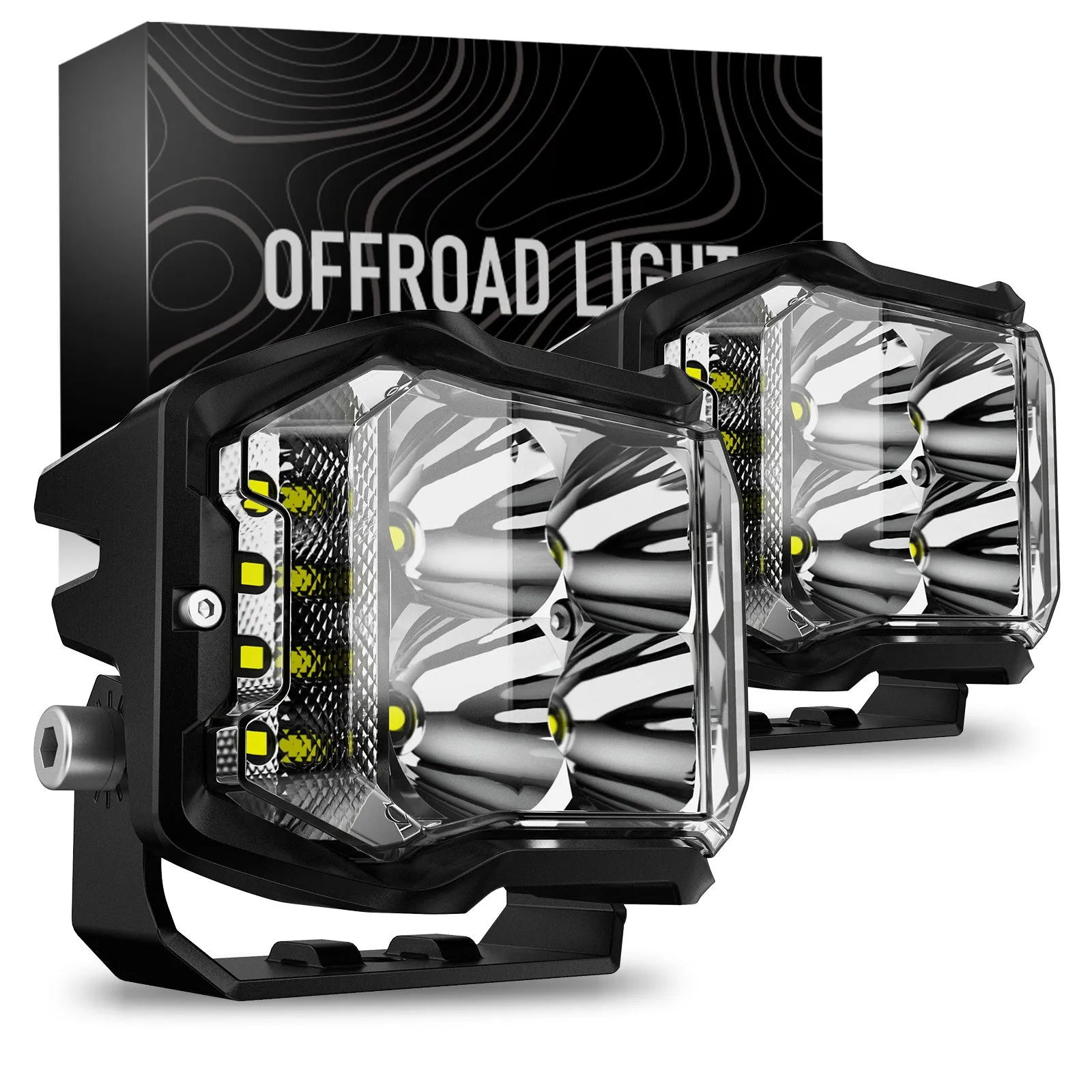 Rock Series | 4-inch LED Pod Spotlights with Side Lights