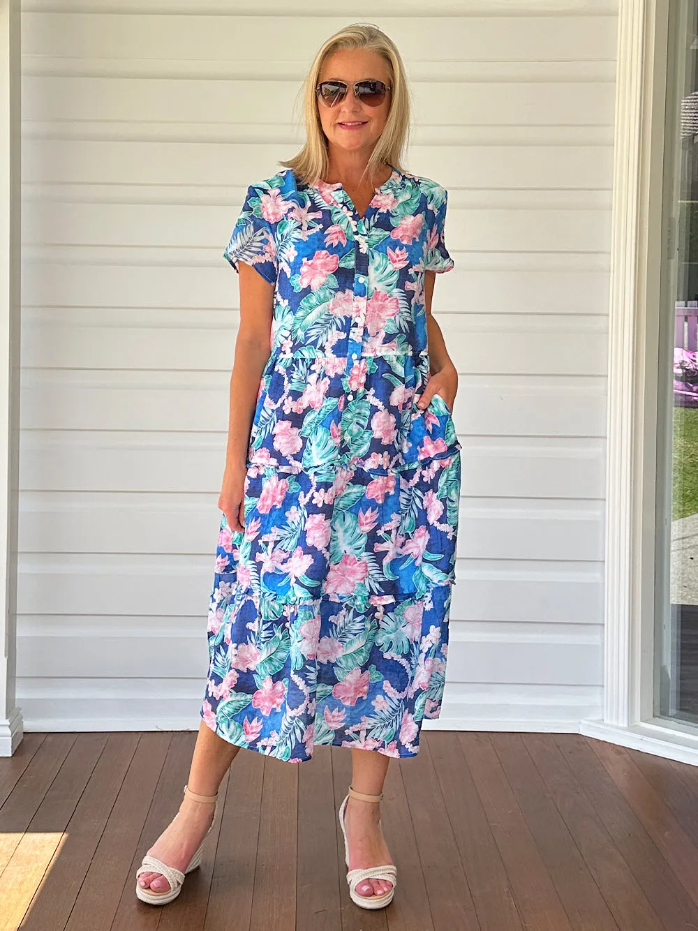 Santa Monica Floral Dress - Multi