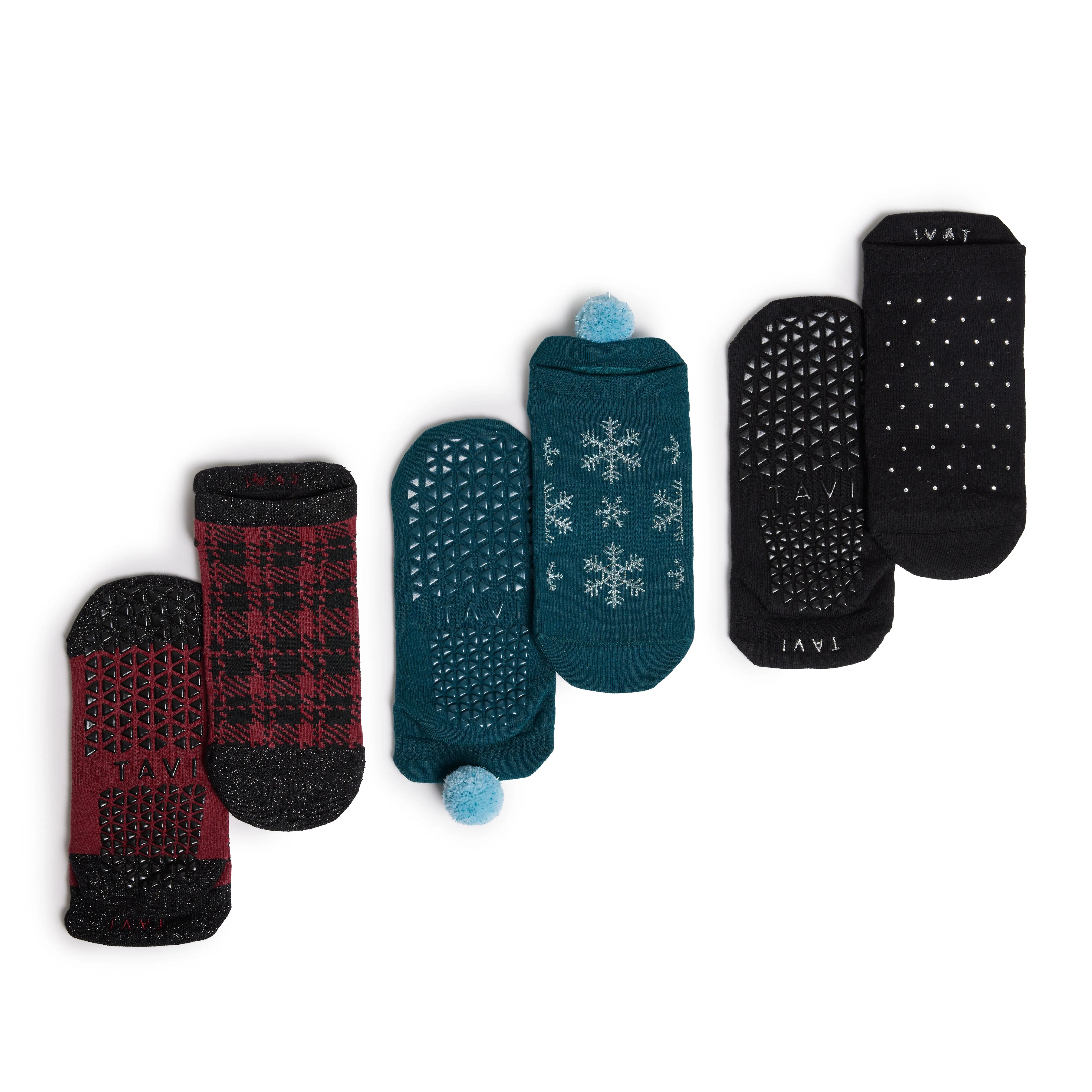Savvy 3 Pack Grip Socks *