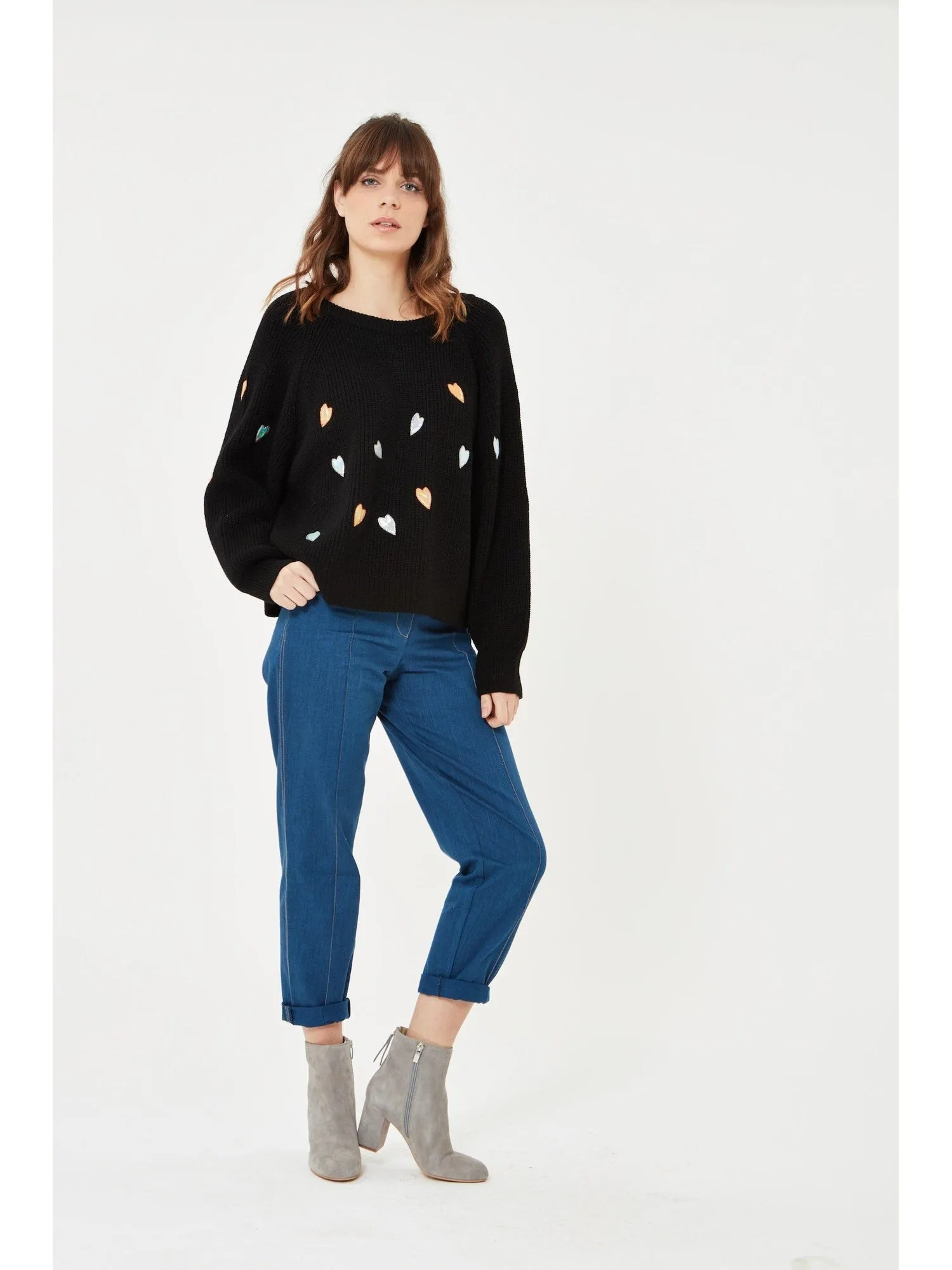 Scoop Neck wool Blend Sweater