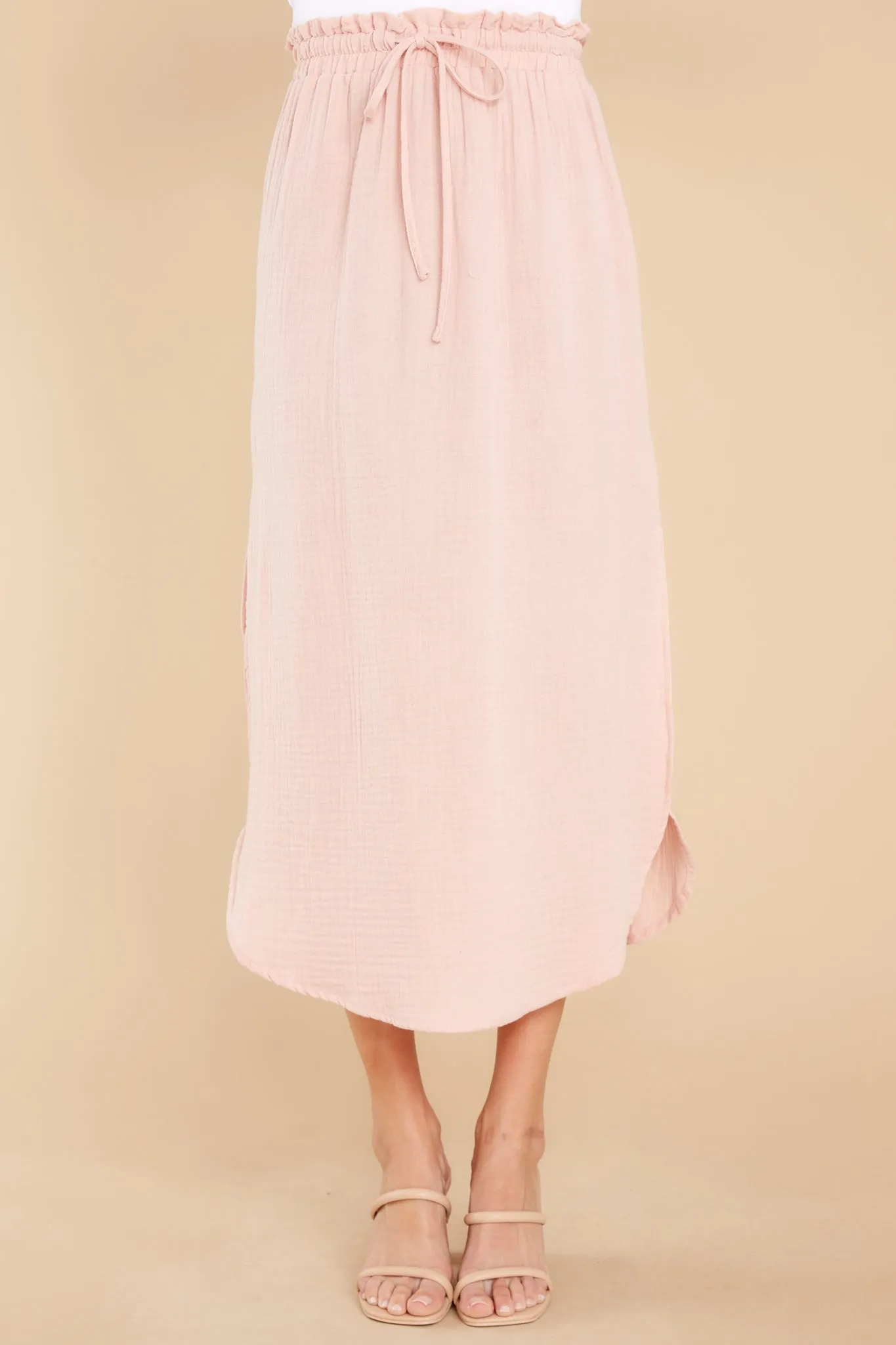 See You Later Pale Pink Skirt