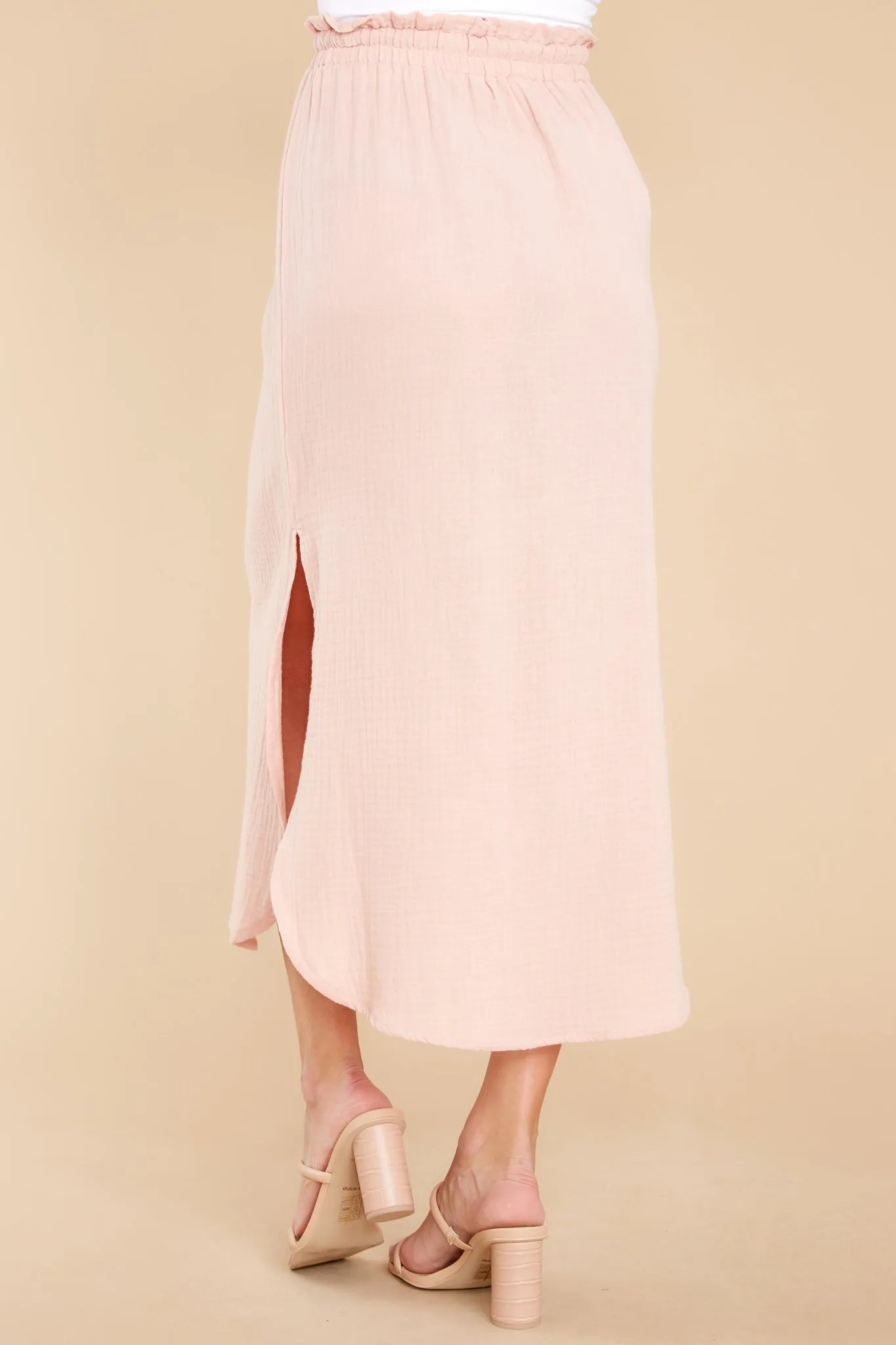 See You Later Pale Pink Skirt