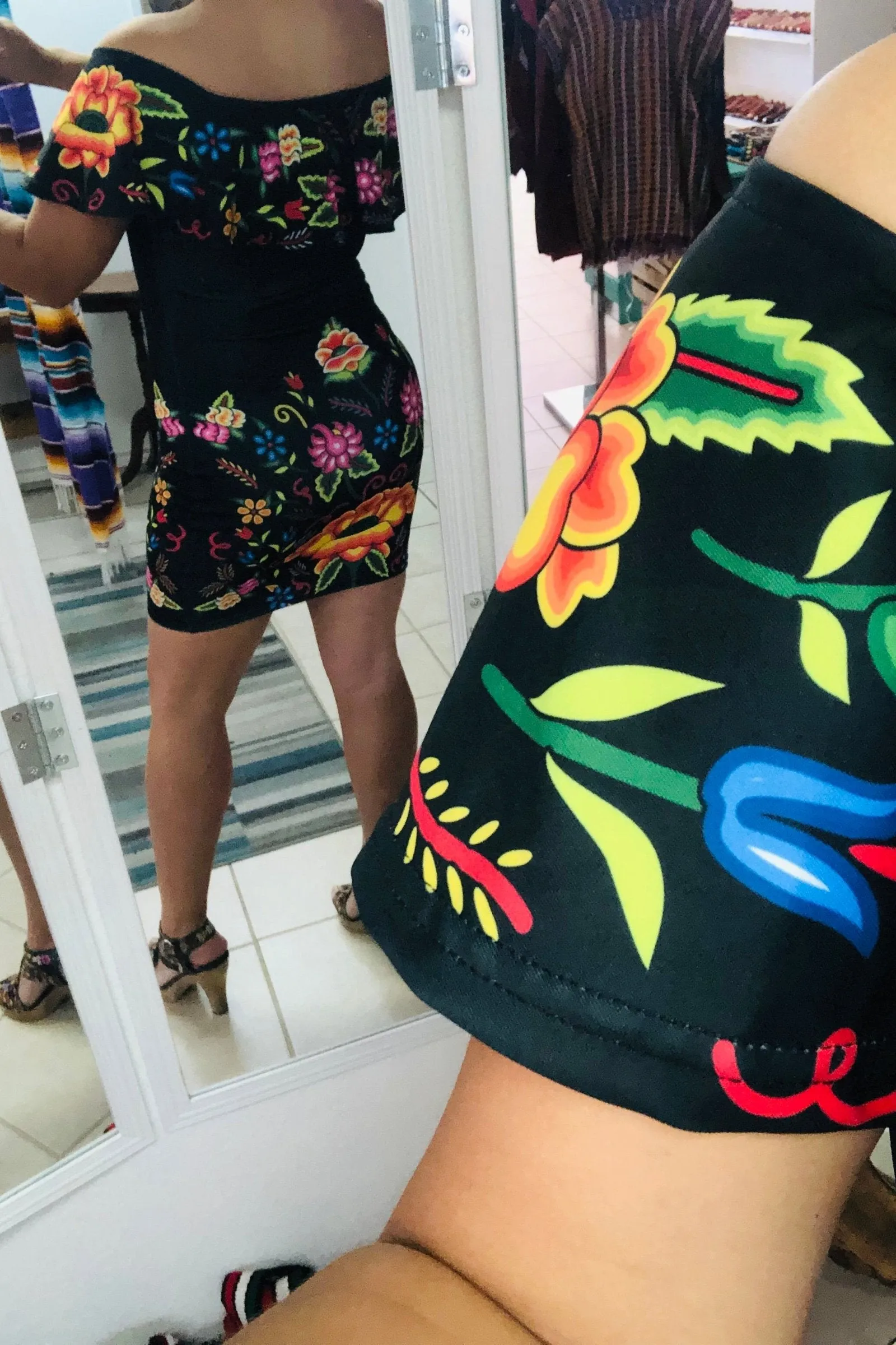 Stamped Mexican Dress Bonita