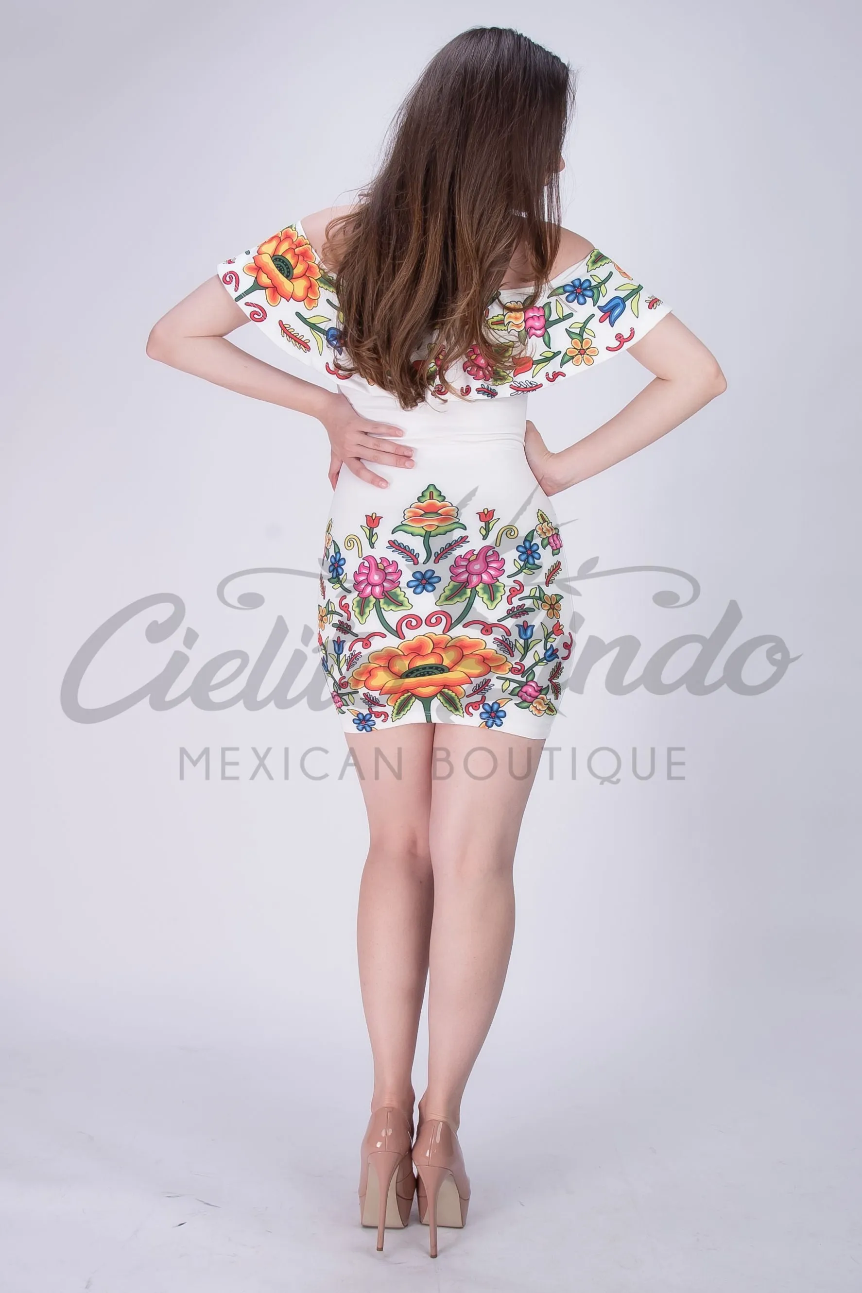 Stamped Mexican Dress Bonita