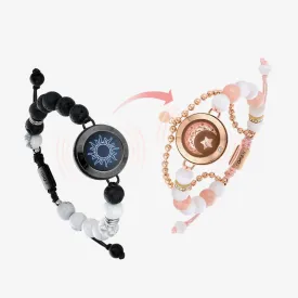 Sun & Moon Touch Bracelets with Phantasmal Beads (Black Rose Gold)
