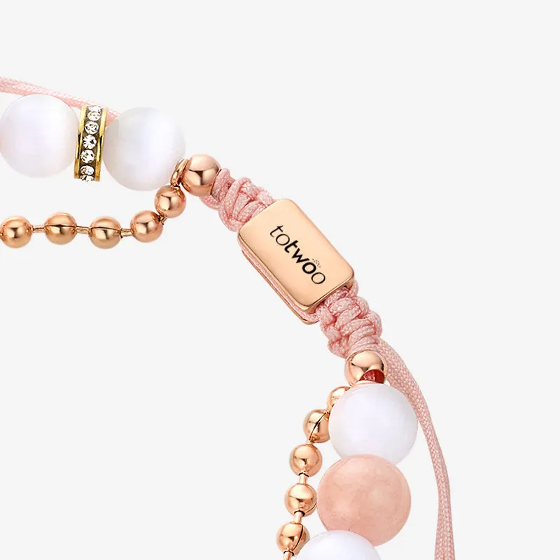Sun & Moon Touch Bracelets with Phantasmal Beads (Black Rose Gold)