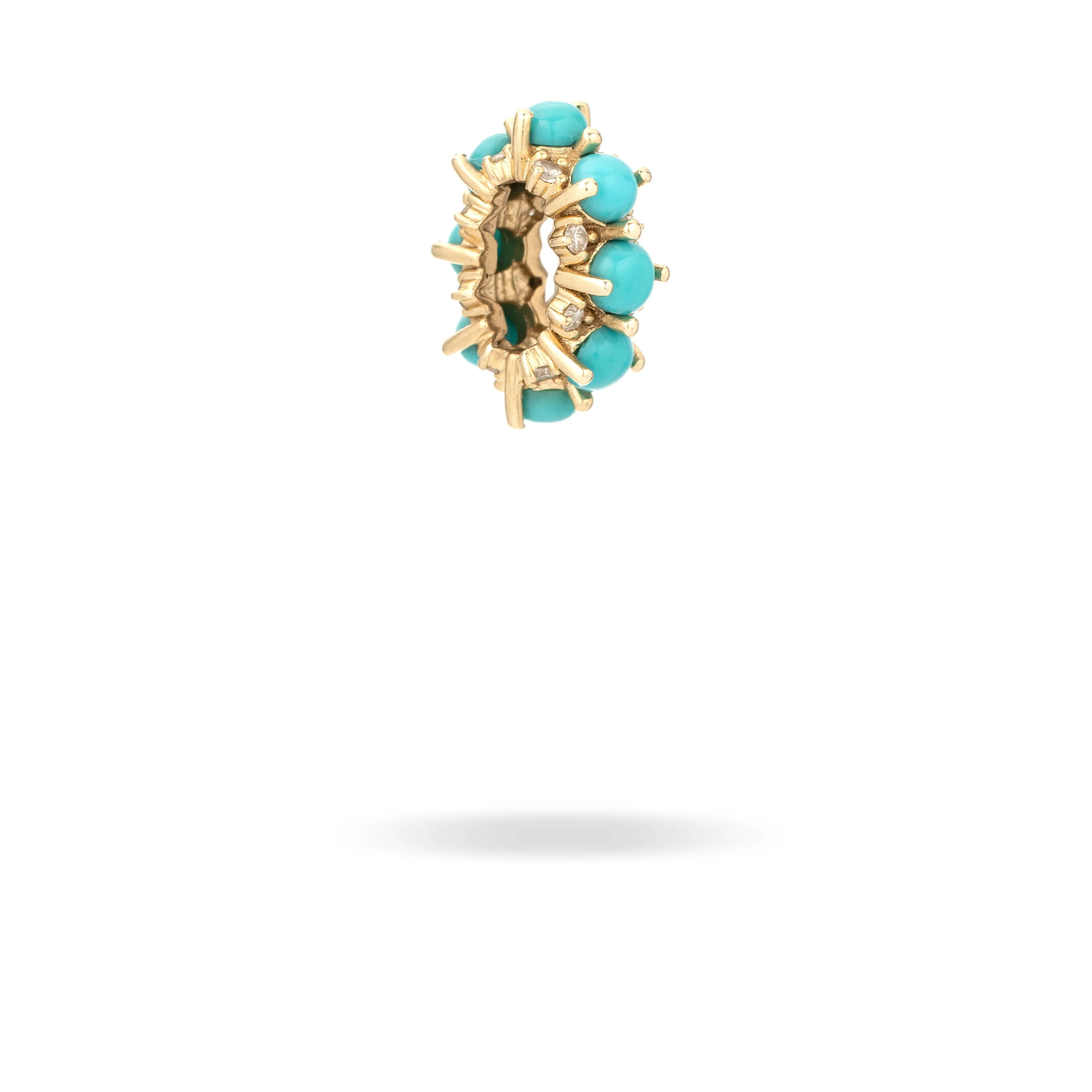 Turquoise   Diamond Rounds Big Bead