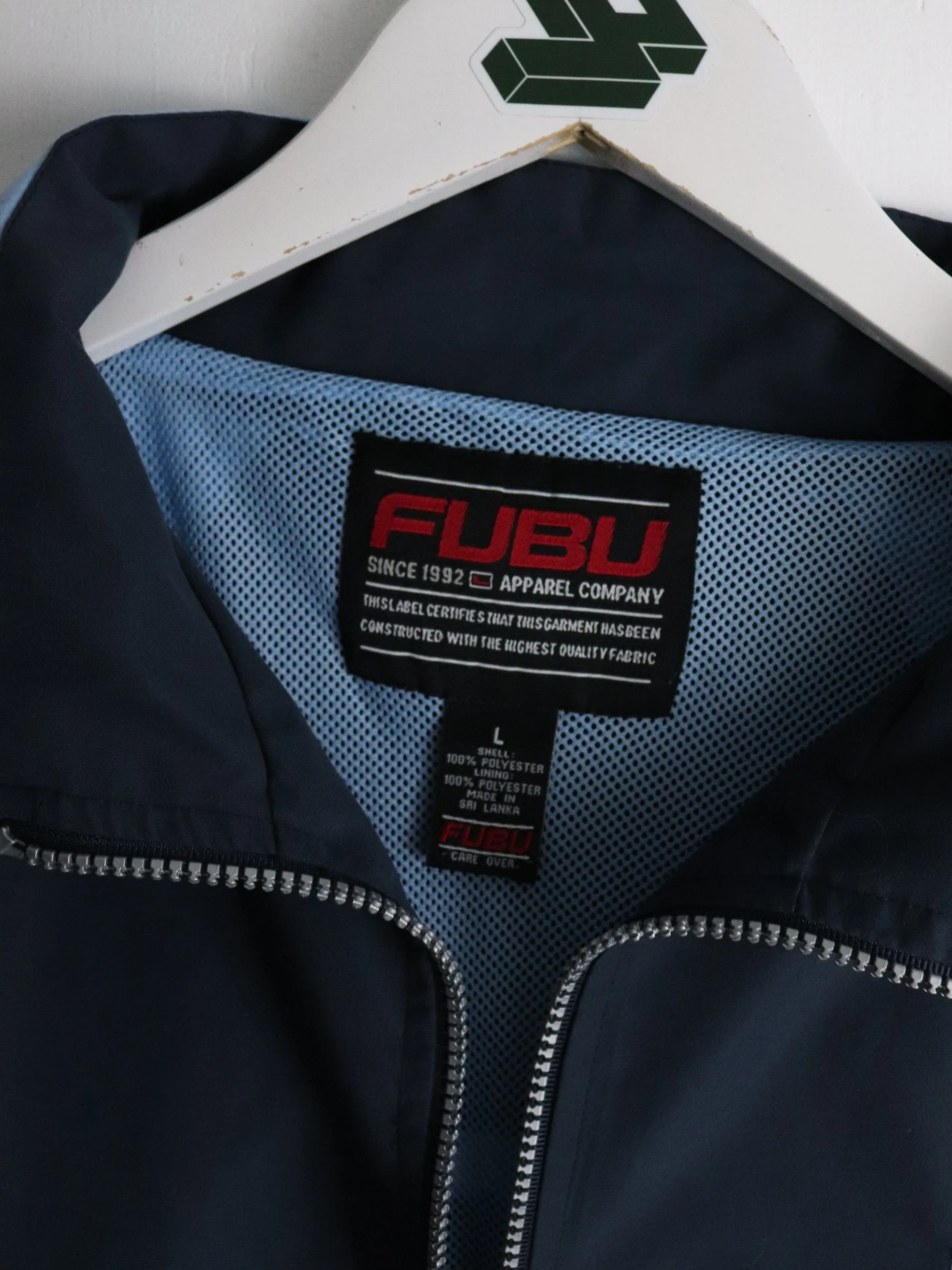Vintage FUBU Windbreaker Mens Large Blue Y2K