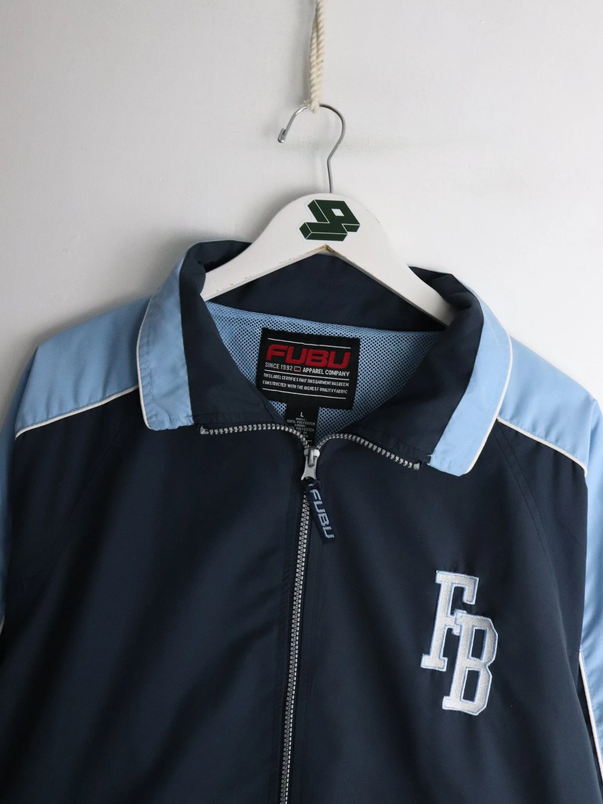 Vintage FUBU Windbreaker Mens Large Blue Y2K