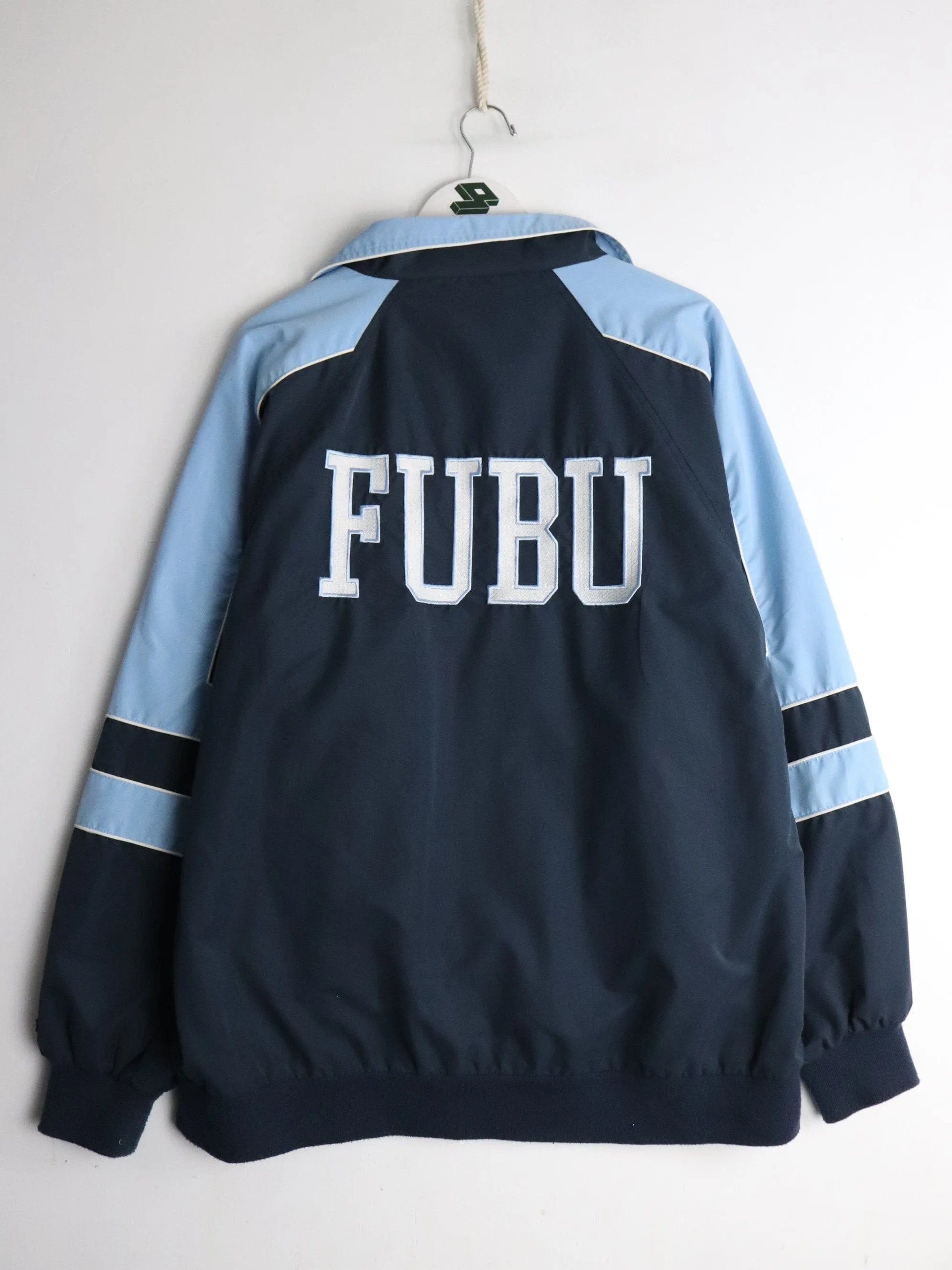 Vintage FUBU Windbreaker Mens Large Blue Y2K