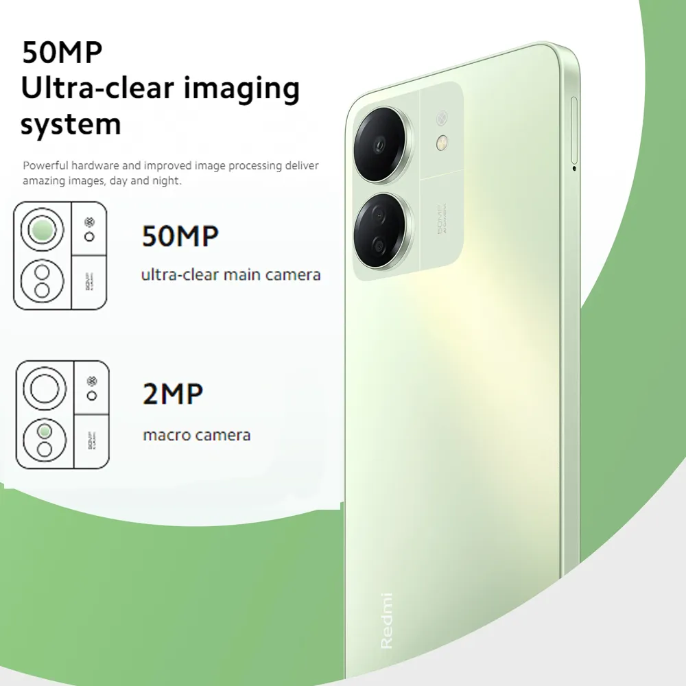 XIAOMI Redmi 13C Android Mobile Smart Phone With 128GB 4GB, 128GB 6GB & 256GB 8GB